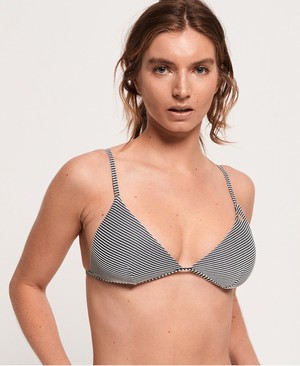 Superdry Marie Fixed Tri Bikini Női Fürdőruha Fekete/Csíkok | KGTBL4075